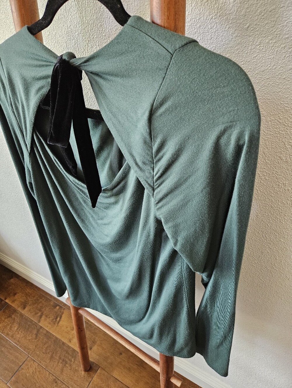 J. Crew Formknit Open back Velvet Bow Shirt - Picture 14 of 15